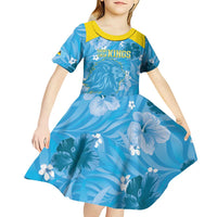 Custom Saint Lucia Kings Cricket Kid Short Sleeve Dress 2025 Go Beinspired Tropical Style - Wonder Print Shop