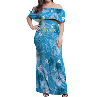 Custom Saint Lucia Kings Cricket Off Shoulder Maxi Dress 2025 Go Beinspired Tropical Style - Wonder Print Shop