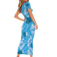 Custom Saint Lucia Kings Cricket Short Sleeve Bodycon Dress 2025 Go Beinspired Tropical Style - Wonder Print Shop