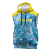 Custom Saint Lucia Kings Cricket Sleeveless Zip Hoodie 2025 Go Beinspired Tropical Style - Wonder Print Shop