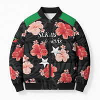 Custom Saint Kitts and Nevis Cricket Bomber Puffer Jacket 2025 Go Patriots Tropical Style - Wonder Print Shop