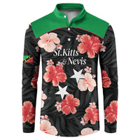 Custom Saint Kitts and Nevis Cricket Button Sweatshirt 2025 Go Patriots Tropical Style - Wonder Print Shop