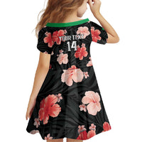 Custom Saint Kitts and Nevis Cricket Family Matching Long Sleeve Bodycon Dress and Hawaiian Shirt 2025 Go Patriots Tropical Style - Wonder Print Shop