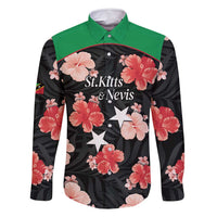 Custom Saint Kitts and Nevis Cricket Family Matching Long Sleeve Bodycon Dress and Hawaiian Shirt 2025 Go Patriots Tropical Style - Wonder Print Shop