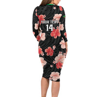 Custom Saint Kitts and Nevis Cricket Family Matching Long Sleeve Bodycon Dress and Hawaiian Shirt 2025 Go Patriots Tropical Style - Wonder Print Shop