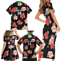 Custom Saint Kitts and Nevis Cricket Family Matching Short Sleeve Bodycon Dress and Hawaiian Shirt 2025 Go Patriots Tropical Style - Wonder Print Shop