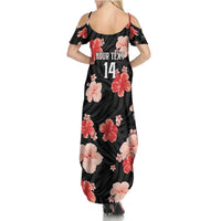 Custom Saint Kitts and Nevis Cricket Family Matching Summer Maxi Dress and Hawaiian Shirt 2025 Go Patriots Tropical Style - Wonder Print Shop