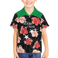 Custom Saint Kitts and Nevis Cricket Family Matching Summer Maxi Dress and Hawaiian Shirt 2025 Go Patriots Tropical Style - Wonder Print Shop