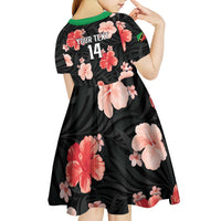 Custom Saint Kitts and Nevis Cricket Kid Short Sleeve Dress 2025 Go Patriots Tropical Style - Wonder Print Shop