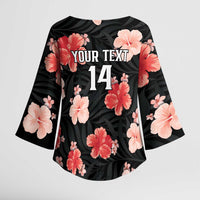 Custom Saint Kitts and Nevis Cricket Kimono Sleeve Blouse 2025 Go Patriots Tropical Style - Wonder Print Shop