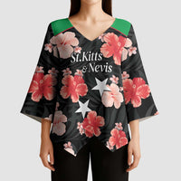 Custom Saint Kitts and Nevis Cricket Kimono Sleeve Blouse 2025 Go Patriots Tropical Style - Wonder Print Shop