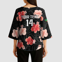 Custom Saint Kitts and Nevis Cricket Kimono Sleeve Blouse 2025 Go Patriots Tropical Style - Wonder Print Shop