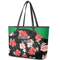 Saint Kitts and Nevis Cricket Leather Tote Bag 2025 Go Patriots Tropical Style - Wonder Print Shop