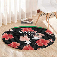 Saint Kitts and Nevis Cricket Round Carpet 2025 Go Patriots Tropical Style - Wonder Print Shop