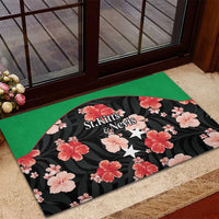 Saint Kitts and Nevis Cricket Rubber Doormat 2025 Go Patriots Tropical Style - Wonder Print Shop