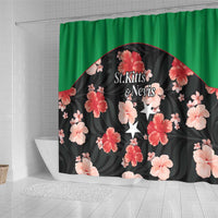 Saint Kitts and Nevis Cricket Shower Curtain 2025 Go Patriots Tropical Style - Wonder Print Shop