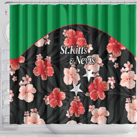 Saint Kitts and Nevis Cricket Shower Curtain 2025 Go Patriots Tropical Style - Wonder Print Shop