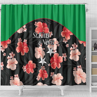 Saint Kitts and Nevis Cricket Shower Curtain 2025 Go Patriots Tropical Style - Wonder Print Shop