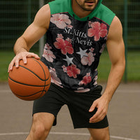 Custom Saint Kitts and Nevis Cricket Sleeveless Hoodie 2025 Go Patriots Tropical Style - Wonder Print Shop