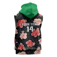 Custom Saint Kitts and Nevis Cricket Sleeveless Zip Hoodie 2025 Go Patriots Tropical Style - Wonder Print Shop