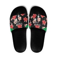 Saint Kitts and Nevis Cricket Slide Sandals 2025 Go Patriots Tropical Style - Wonder Print Shop