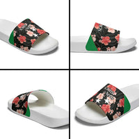 Saint Kitts and Nevis Cricket Slide Sandals 2025 Go Patriots Tropical Style - Wonder Print Shop