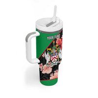 Custom Saint Kitts and Nevis Cricket Tumbler With Handle 2025 Go Patriots Tropical Style - Wonder Print Shop