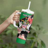 Custom Saint Kitts and Nevis Cricket Tumbler With Handle 2025 Go Patriots Tropical Style - Wonder Print Shop