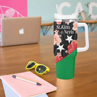 Custom Saint Kitts and Nevis Cricket Tumbler With Handle 2025 Go Patriots Tropical Style - Wonder Print Shop