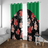 Saint Kitts and Nevis Cricket Window Curtain 2025 Go Patriots Tropical Style - Wonder Print Shop