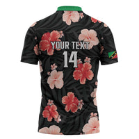 Custom Saint Kitts and Nevis Cricket Zipper Polo Shirt 2025 Go Patriots Tropical Style - Wonder Print Shop