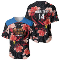 Custom Antigua and Barbuda Cricket Baseball Jersey 2025 Go Falcons Tropical Style - Wonder Print Shop