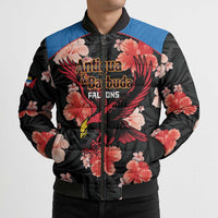 Custom Antigua and Barbuda Cricket Bomber Puffer Jacket 2025 Go Falcons Tropical Style - Wonder Print Shop