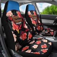 Antigua and Barbuda Cricket Car Seat Cover 2025 Go Falcons Tropical Style - Wonder Print Shop
