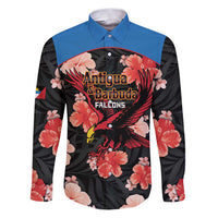 Custom Antigua and Barbuda Cricket Family Matching Puletasi and Hawaiian Shirt 2025 Go Falcons Tropical Style - Wonder Print Shop