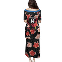 Custom Antigua and Barbuda Cricket Family Matching Puletasi and Hawaiian Shirt 2025 Go Falcons Tropical Style - Wonder Print Shop