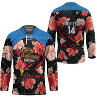Custom Antigua and Barbuda Cricket Hockey Jersey 2025 Go Falcons Tropical Style - Wonder Print Shop