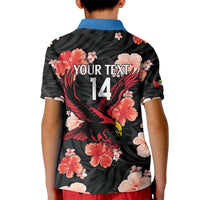 Custom Antigua and Barbuda Cricket Kid Polo Shirt 2025 Go Falcons Tropical Style - Wonder Print Shop