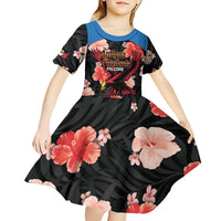 Custom Antigua and Barbuda Cricket Kid Short Sleeve Dress 2025 Go Falcons Tropical Style - Wonder Print Shop