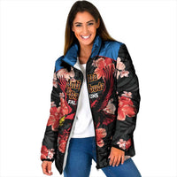 Custom Antigua and Barbuda Cricket Padded Jacket 2025 Go Falcons Tropical Style - Wonder Print Shop