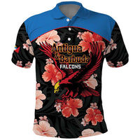 Custom Antigua and Barbuda Cricket Polo Shirt 2025 Go Falcons Tropical Style - Wonder Print Shop