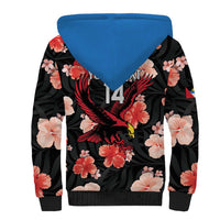 Custom Antigua and Barbuda Cricket Sherpa Hoodie 2025 Go Falcons Tropical Style - Wonder Print Shop