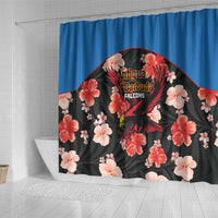 Antigua and Barbuda Cricket Shower Curtain 2025 Go Falcons Tropical Style - Wonder Print Shop