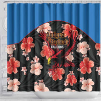 Antigua and Barbuda Cricket Shower Curtain 2025 Go Falcons Tropical Style - Wonder Print Shop