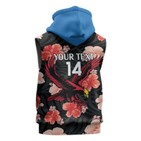 Custom Antigua and Barbuda Cricket Sleeveless Zip Hoodie 2025 Go Falcons Tropical Style - Wonder Print Shop