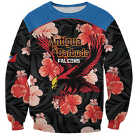 Custom Antigua and Barbuda Cricket Sweatshirt 2025 Go Falcons Tropical Style - Wonder Print Shop