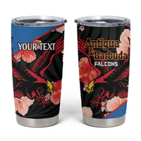 Custom Antigua and Barbuda Cricket Tumbler Cup 2025 Go Falcons Tropical Style - Wonder Print Shop
