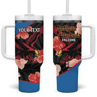 Custom Antigua and Barbuda Cricket Tumbler With Handle 2025 Go Falcons Tropical Style - Wonder Print Shop