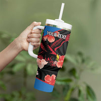 Custom Antigua and Barbuda Cricket Tumbler With Handle 2025 Go Falcons Tropical Style - Wonder Print Shop