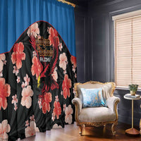 Antigua and Barbuda Cricket Window Curtain 2025 Go Falcons Tropical Style - Wonder Print Shop